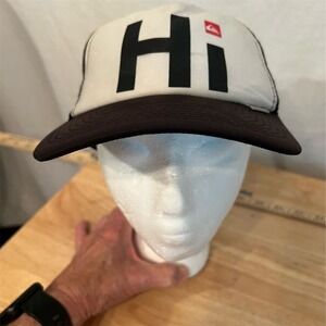 Quiksilver Unisex Black Mesh‎ Trucker Hat Snapback Cap surf skate street adj